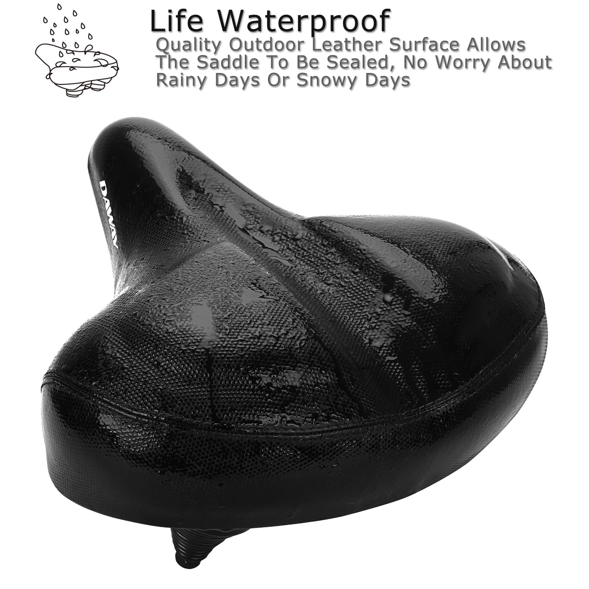 Daway Oversized Comfort Bike Seat - C40 Most Comfortable Extra Wide Soft Foam Padded Exercise Bicycle Saddle For Men Women Senio