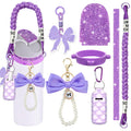 Mengayadi 7Pcs Owala Accessories Bundle For 24 Oz 32 Oz 40 Oz  Handle Strap, Silicone Ring, Charms & Stickers For Owala Tumbler
