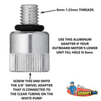 Lower Unit Adapters Fit Most Major Brands Outboard Motor(3/8 Inch Swivel/10Mm/8Mm) Does Not Fit Volvo Penta