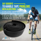 Alien Pros Bike Handlebar Tape Brown New Model Ep+ (Set Of 2) - Wrap Your Bike For An Awesome Comfortable Ride - Enhance Your Bi