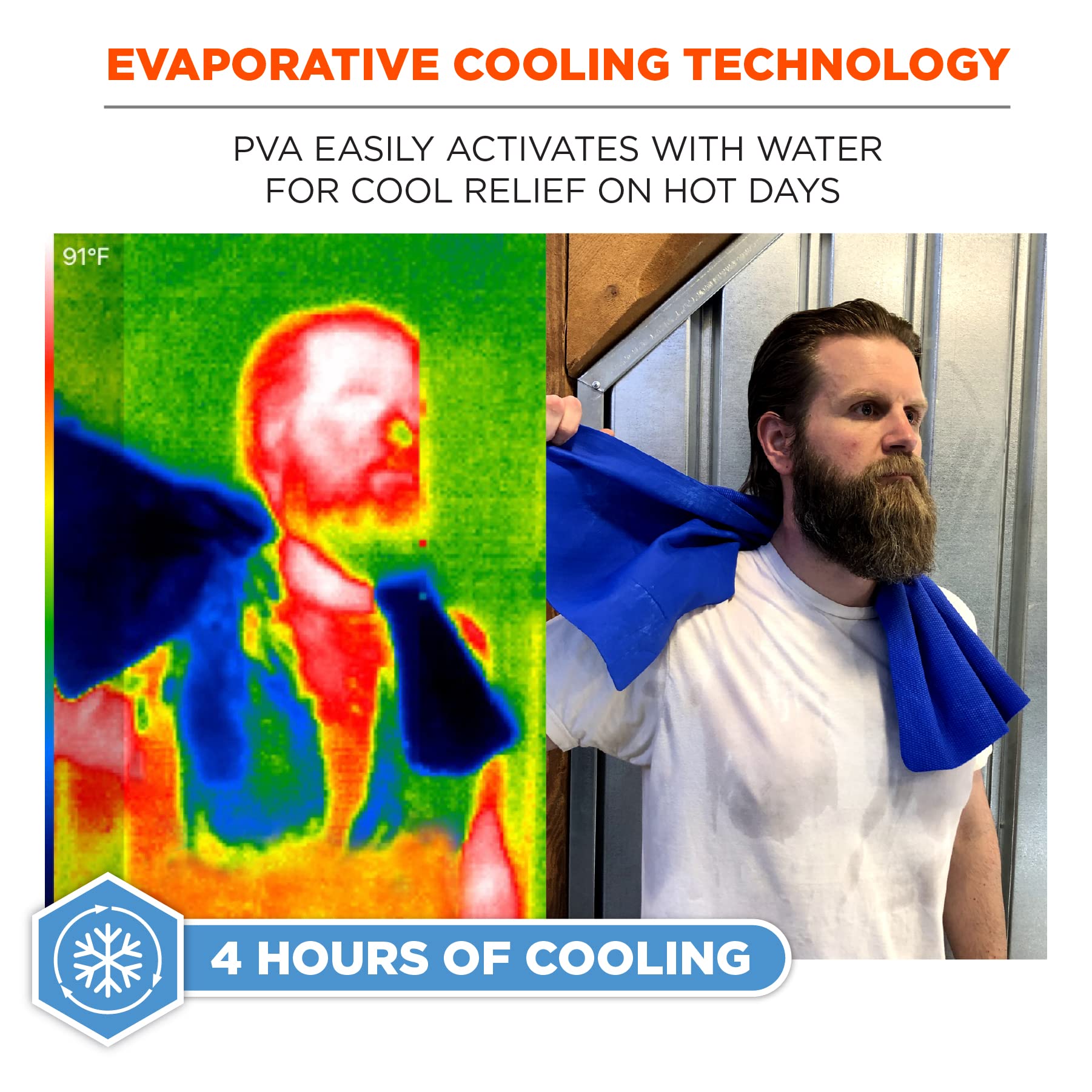 Ergodyne Chill Its 6602 Cooling Towel, Long Lasting Cooling Relief, Pink