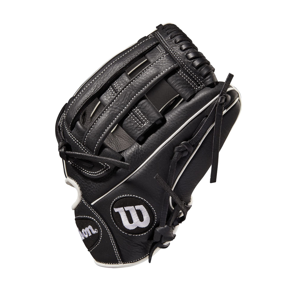 Wilson 2022 A700 12'' Fastpitch Infield Glove - Right Hand Throw, Black/White