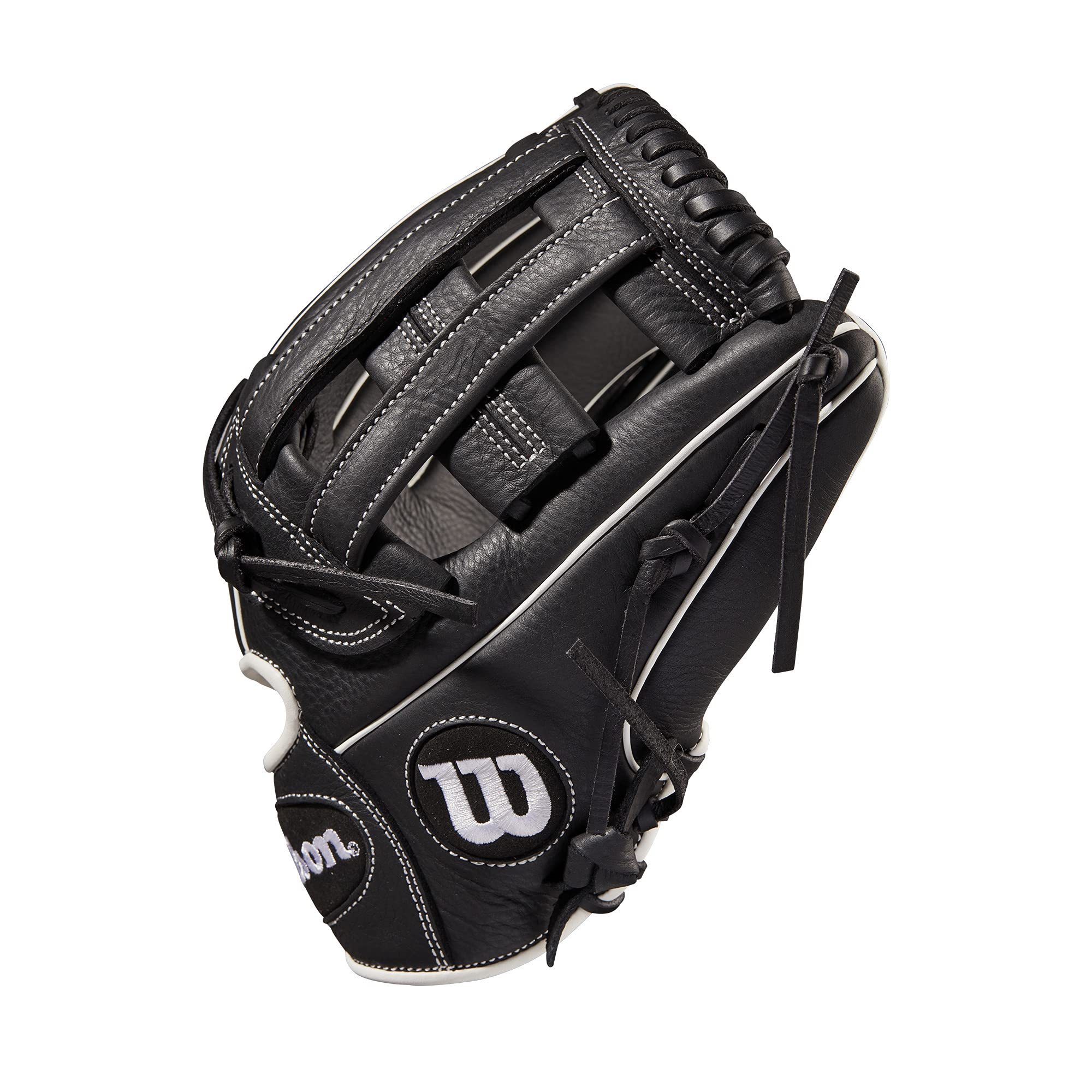 Wilson 2022 A700 12'' Fastpitch Infield Glove - Right Hand Throw, Black/White