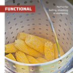 Camp Chef Aluminum Pot & Basket - Includes Lid, Basket & Removal Hook - Perfect For Boiling, Simmering & Steaming - Easy-To-Clea