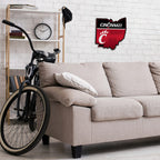 Rico Industries Ncaa Cincinnati Bearcats State Shape Shape Cut Pennant - Home And Living Room D  Cor - Soft Felt Ez To Hang