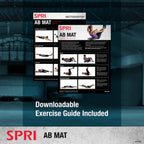 SPRI Ab Mat - Workout Mat Accessory for Abdominal Exercises, Sit-Ups, Crunches, Push-Ups, Core Training, and More - Portable Pad