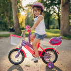U-Lian Butterfly Kids Purple Streamers And Bike Bell For Girls