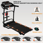 Ksports Foldable 16 Inch Portable Wide Fitness Treadmill With Bluetooth Connectivity, Lcd Progress Display, And Tracking Apps Fo