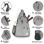 A11N Pickleball Bag, Reversible Crossbody Sling Bag/Backpack For Women Men, Charcoal