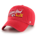 47 Men'S Red Kansas City Chiefs Super Bowl Lix Clean Up Adjustable Hat
