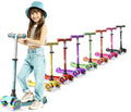 Lifemaster Kids Scooter - Children and Toddler 3 Wheel Kick Scooter - LED Wheel Lights Illuminate When Rolling- Adjustable Handl