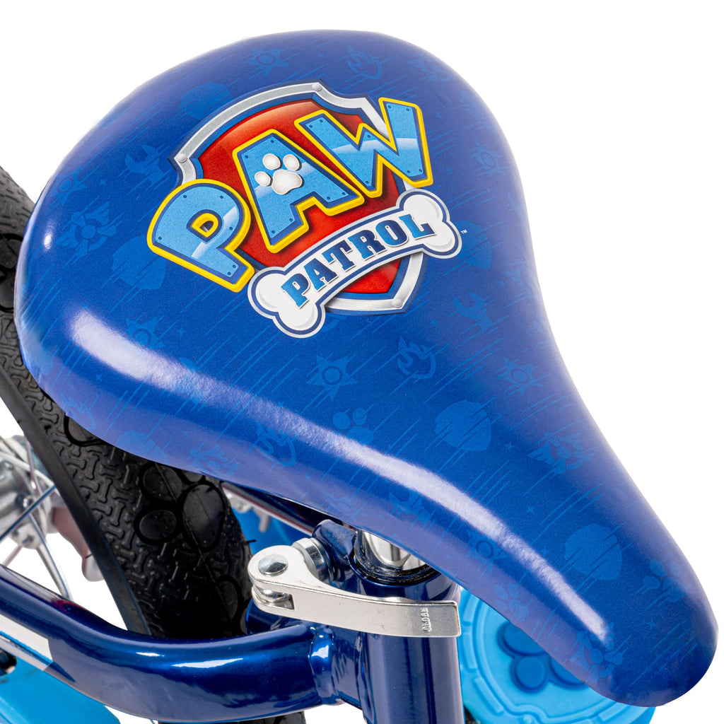 Huffy Paw Patrol 16 Inch Kids Bike With Training Wheels, Led Spoke Lights, Bicycle For Kids Age 4-6, Max Weight 60Lbs, Blue Stee