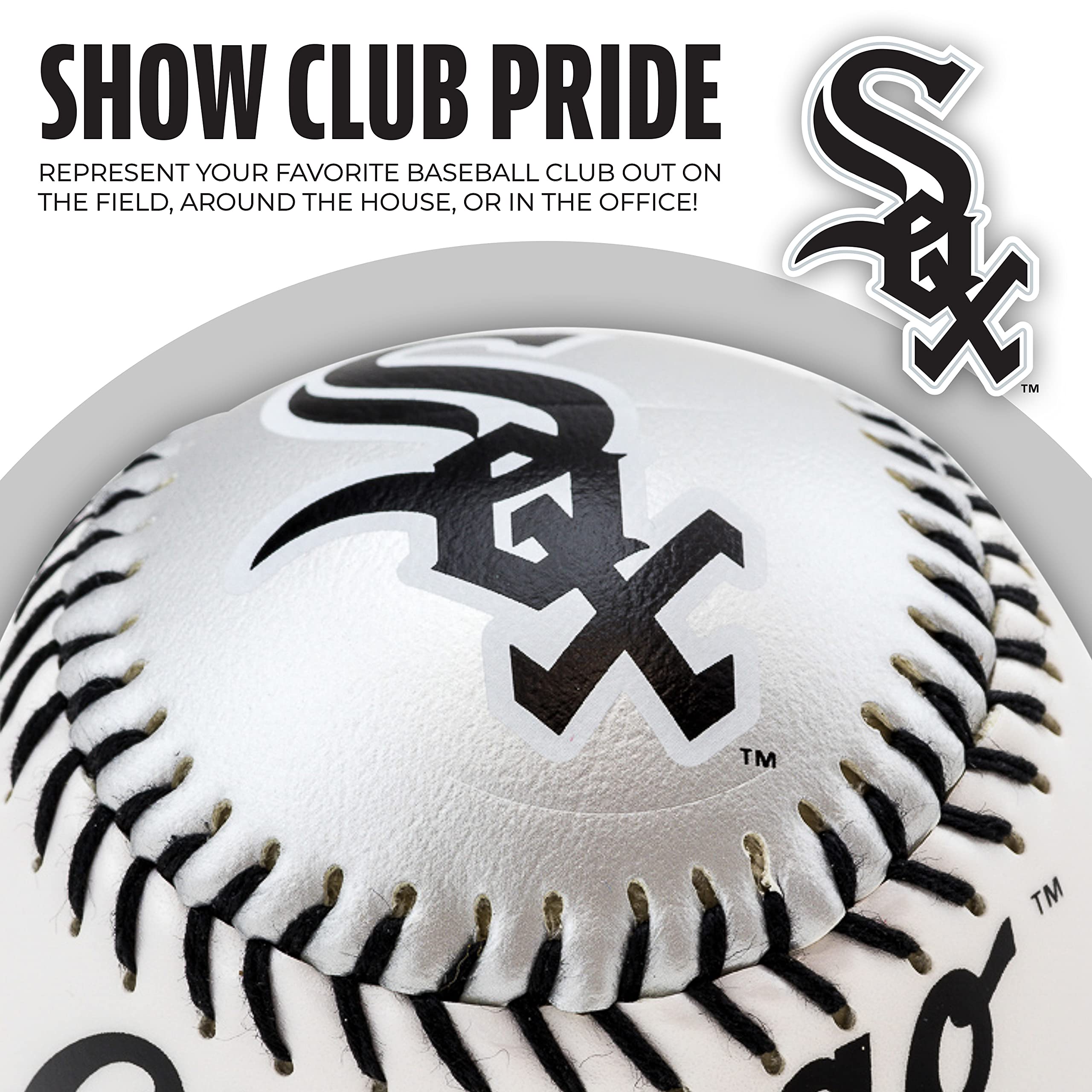 Franklin Sports Chicago White Sox Mlb Team Baseball - Mlb Team Logo Soft Baseballs - Toy Baseball For Kids - Great Decoration Fo