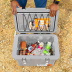 Iris Usa Hugel 44 Qt Cooler, Heavy Duty Metal Buckles, Leak-Free Design, Durable Hard Cooler, Ice Chest With Bungee Strap, Molde