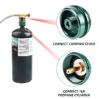 Rideiwake Camping Stove Adapter 1 Lb Propane Small Tank Input En417 Lindal Valve Output Outdoor Cylinder Lpg Canister Adapter Fo