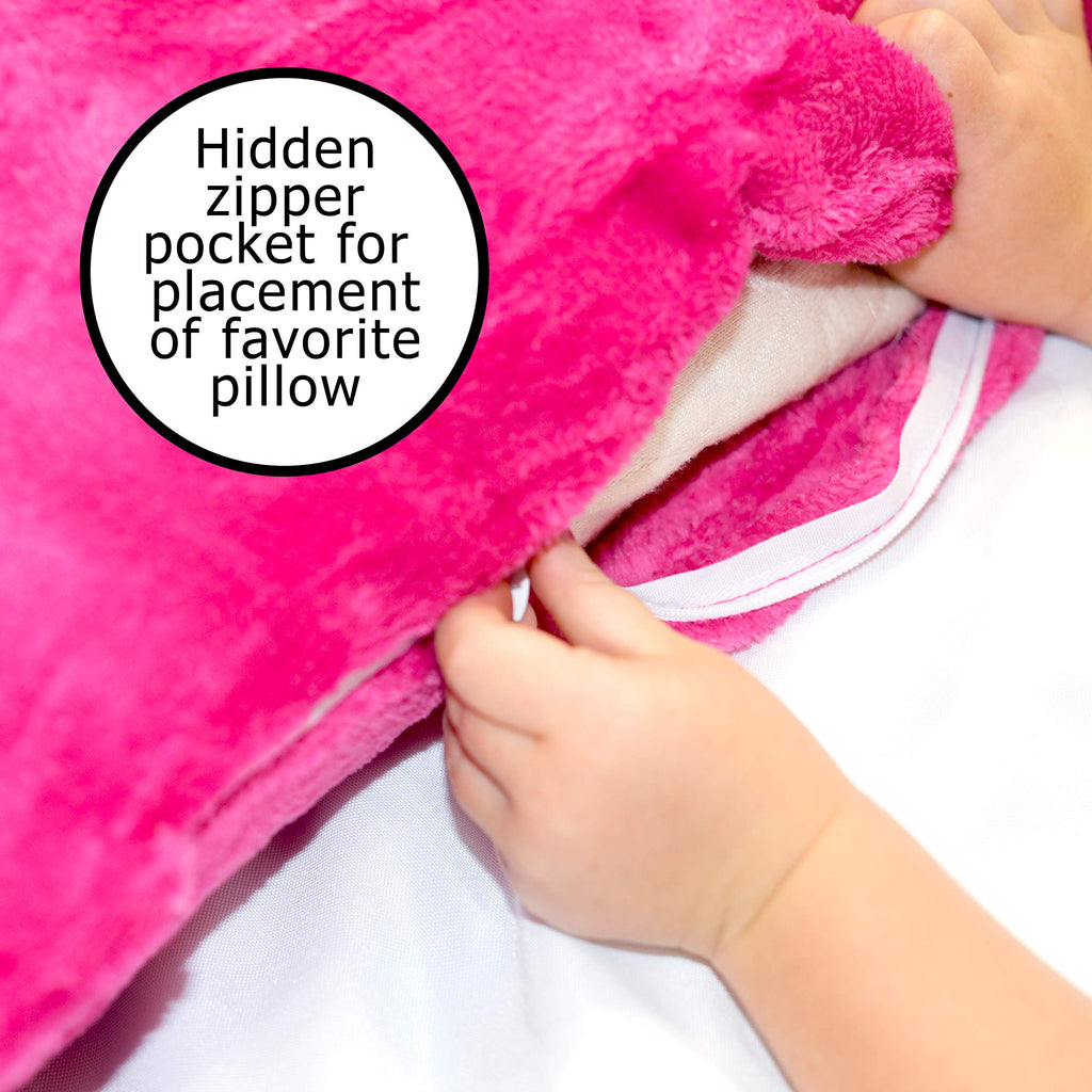 Glow-In-The-Dark Unicorn Sleeping Bag For Girls - Plush, Luminescent Pink Nap Mat, 66 X 30In