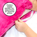 Glow-In-The-Dark Unicorn Sleeping Bag For Girls - Plush, Luminescent Pink Nap Mat, 66 X 30In