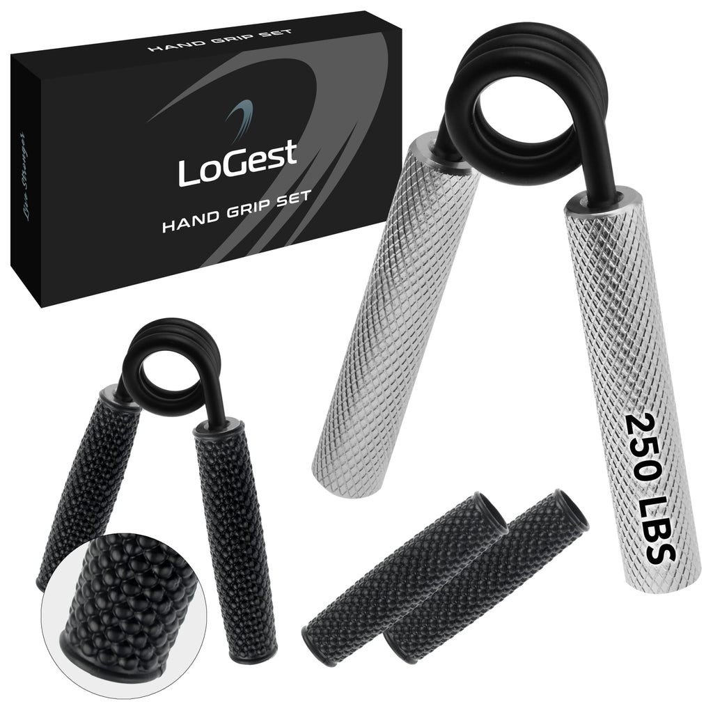 Logest Metal Hand Grip Strengthener 100Lb-350Lb No Slip Heavy-Duty Grip Strengthener With Gift Box, Great Wrist & Forearm Hand E
