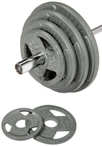 Fitvids Cast Iron Plate Weight Plate For Strength Training And Weightlifting, 2-Inch Center, 25Lb (Set Of 2)