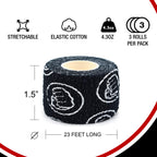 Wod Nation Weightlifting Hook Grip Tape - 3 Pack 23 Feet Long Sticky, Comfortable & Stretchy Athletic Tape For Weight Lifting Fo