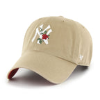 '47 New York Yankees Thorn Clean Up Dad Hat Baseball Cap - Khaki/Rose, Khaki, Red