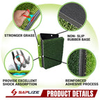Saplize 30''X15'' Foldable 3-In-1 Golf Hitting Mat, Tight Lie, Rough And Fairway For Driving, Chipping, And Putting Training, Po