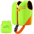 Kids Swim Vest Neoprene Swimming Aid with Adjustable Safety Strap for Age 1-3 and 3-6 (KS-Green, 3-6)
