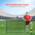 Vevor Soccer Rebound Trainer, 6X4Ft Iron Soccer Training Equipment, Sports Football Rebounder Wall, Double-Sided Rebounding Net,