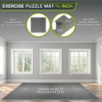 Prosourcefit Extra Thick Puzzle Exercise Mat 3/4'', Eva Foam Interlocking Tiles For Protective, Cushioned Workout Flooring For H