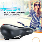 Bikeroo Bike Seat Cushion For Women - Universal Memory Foam Bicycle Seat For Mountain, Road, Exercise Bike - Comfortable Padded