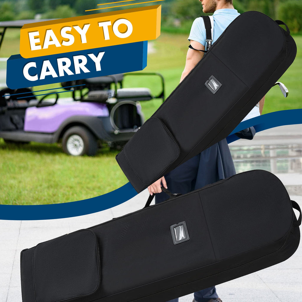 Darekuku Golf Travel Covers For Airlines With Detachable Shoulder Straps, Soft Foldable Golf Club Travel Bags, 900D Heavy Duty O