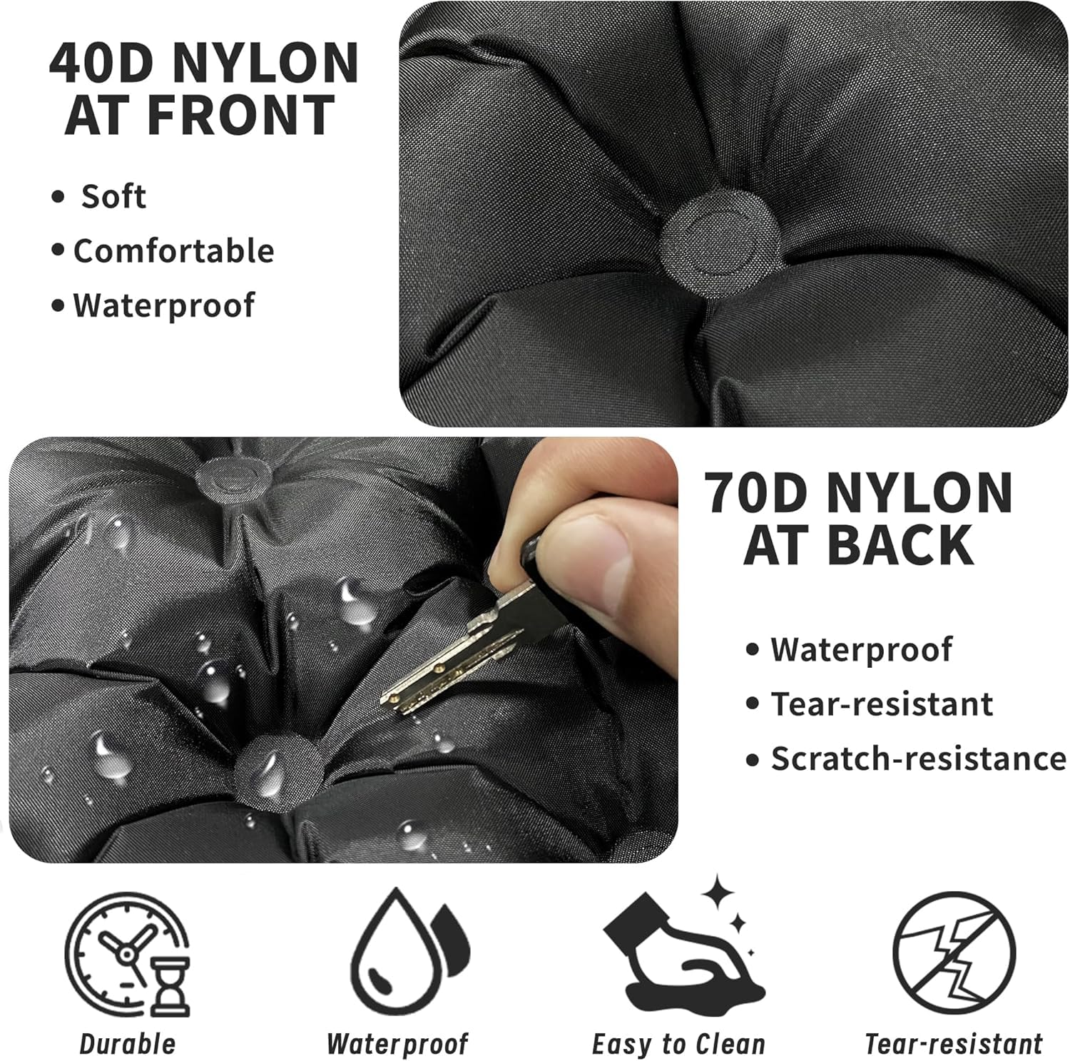 Eulant 2 Pack Inflatable Seat Cushion Lightweight Waterproof Air Cushions,Portable Travel Cushion Suitable For Camping Hiking Cl
