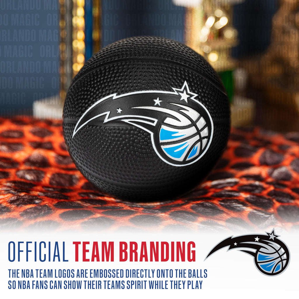 Franklin Sports Nba Orlando Magic Mini Foam Basketball - Kids 5.5'' Inch Toy Basketball For Over The Door + Mini Indoor Hoops -