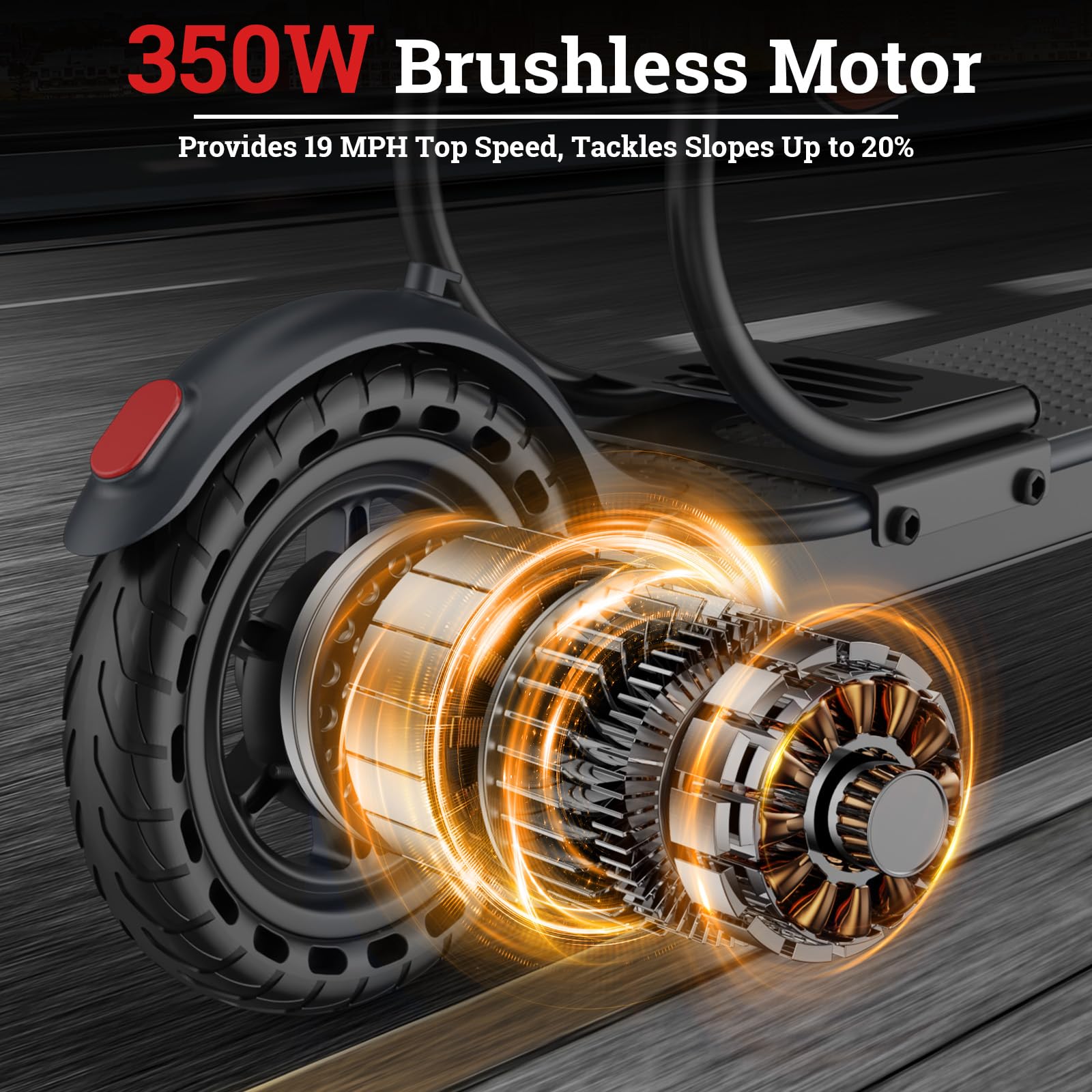 Qlaway Electric Scooter for Adults - 2-in-1 Seat Box, 8.5 Solid Tire, Powerful 350W Motor, Top Speed 19 MPH, Max 16 Miles Ranges