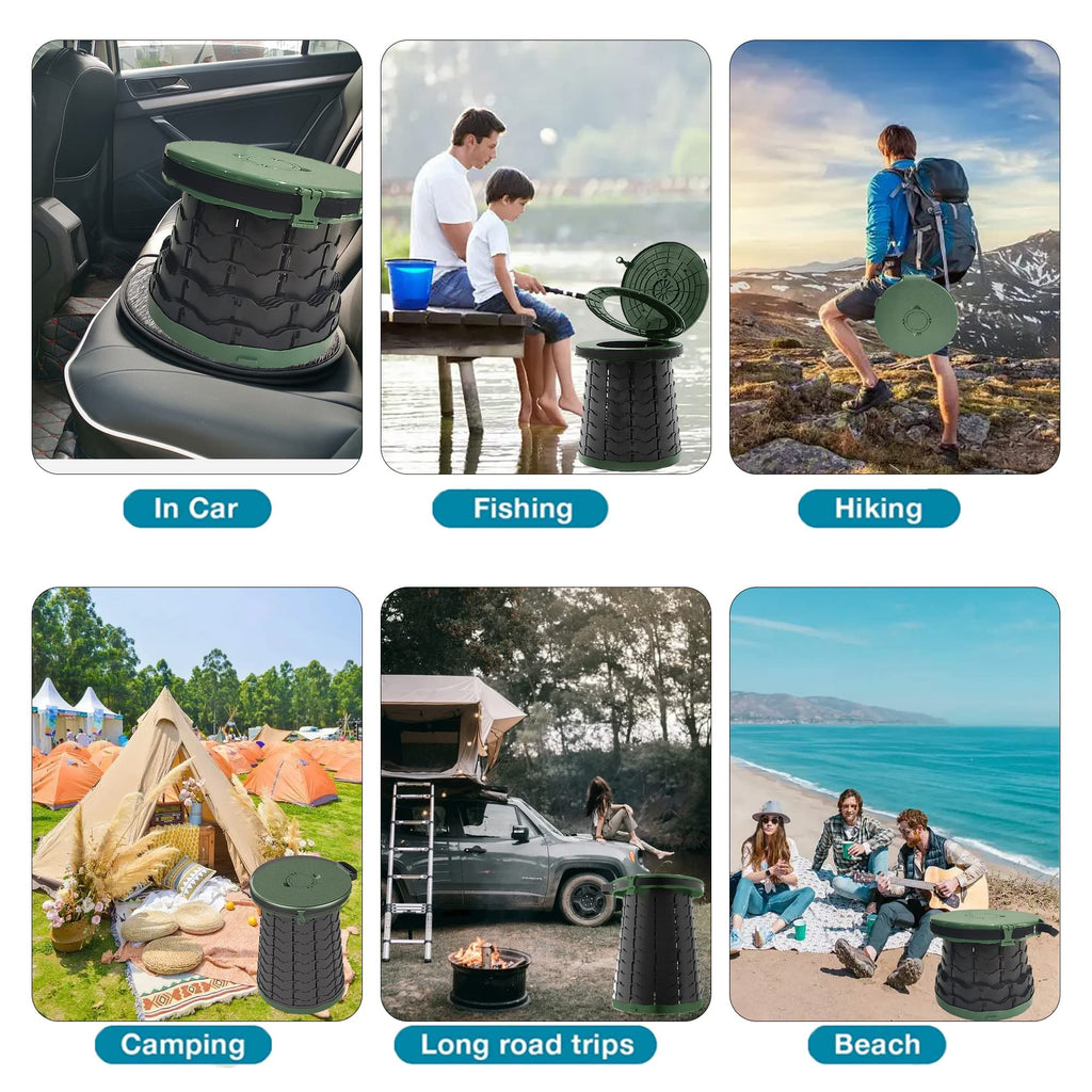 Alevmoom Xxl Portable Toilet For Camping,880Lbs Capacity,19.7H Adjustable Portable Toilet With 7 Garbage Bags,Porta Potty For Ad