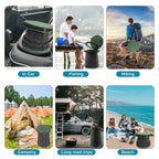 Alevmoom Xxl Portable Toilet For Camping,880Lbs Capacity,19.7H Adjustable Portable Toilet With 7 Garbage Bags,Porta Potty For Ad