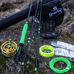 Sougayilang Standard Fly Fishing Combo Starter Kit, 5/6 Weight 9' Fly Rod With Superpolymer Handle, Accessories, Cnc Fly Reel, C