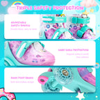 SULIFEEL Adjustable Toddler Roller Skates for Girls Boys Kids,Fun Illuminating Light Up Flash Wheels Three-Point Type Balance Su