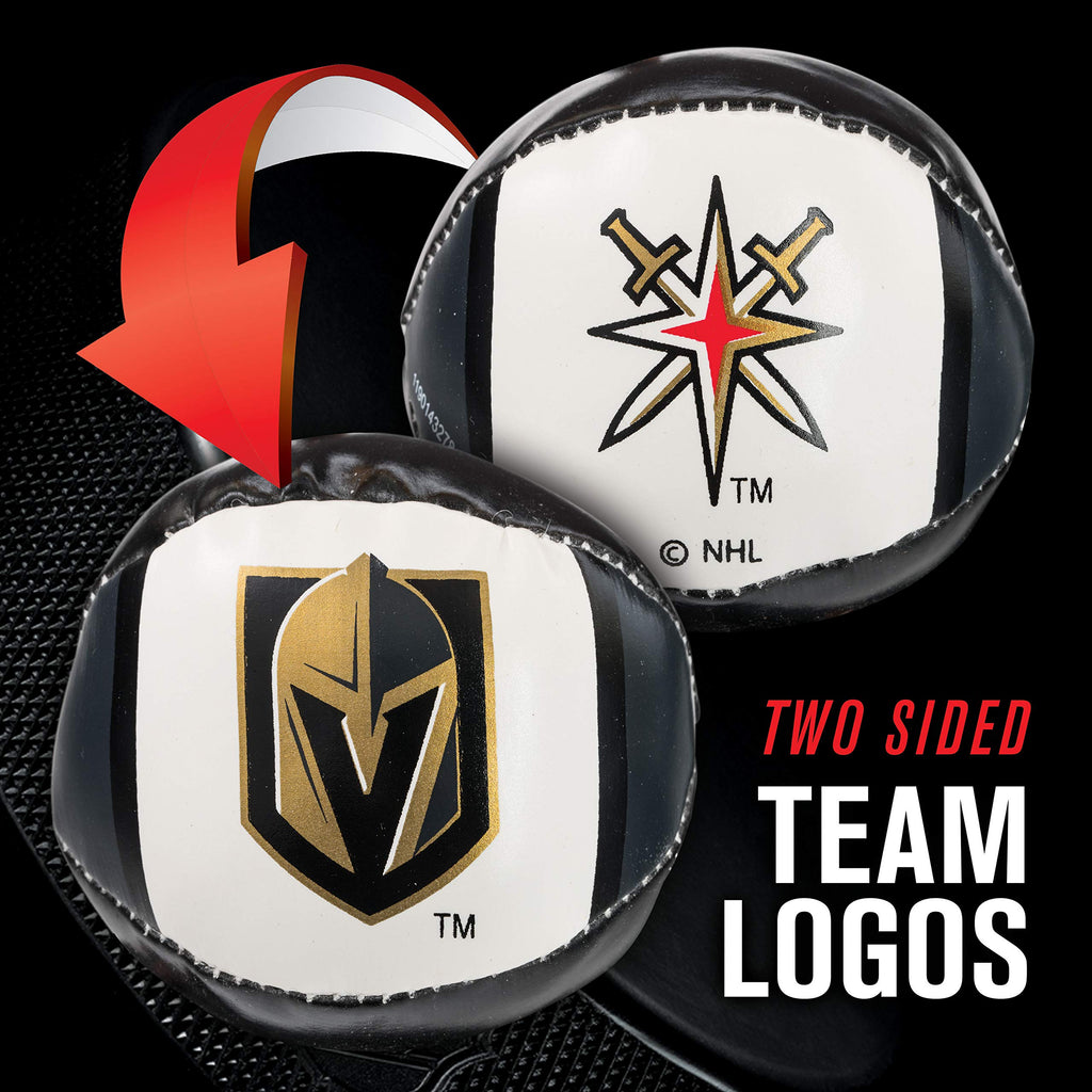 Franklin Sports Vegas Golden Knights Nhl Mini Soft Hockey Stick Set - Nhl Team Soft Foam Mini Hockey Stick And Ball Set - Great