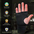 FARABI Kids Hybrid Boxing Inner Gloves Punching Boxing Gloves (All Black, Junior)