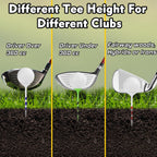 Kamitty Golf Tees Plastic, Unbreakable Golf Tee 3 1/4'' Pack Of 50/80 With Big Cup & 8 Prongs, Reduces Friction & Side Spin, Mul