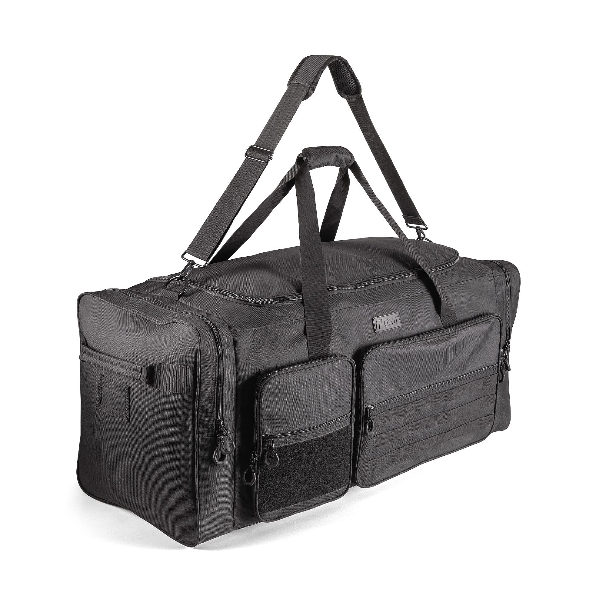 Fitdom 130L 36 Heavy Duty Extra Large Sports Gym Equipment Travel Duffle Bag W/Adjustable Shoulder Strap & 7 Compartments. Perfe