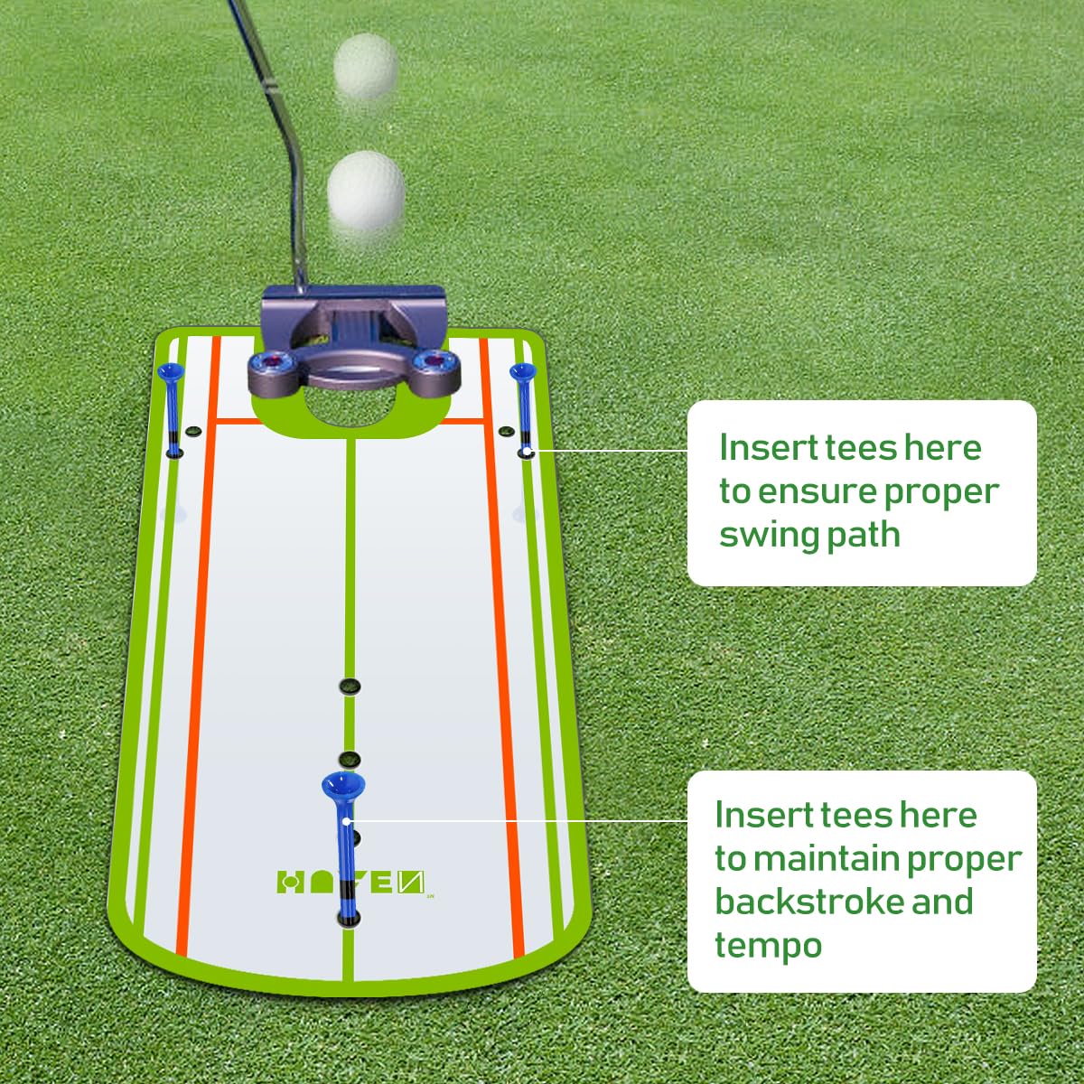 Huaen Golf Putting Alignment Mirror,Portable Golf Putting Training Aid,For Golf Putting Practice For Beginners Effective Putting