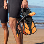 Seavenger Torpedo Snorkeling Fins For Travel (Orange, S/M)