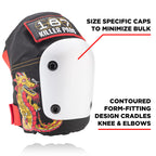 187 Killer Pads Skateboarding Knee Pads, Elbow Pads, And Wrist Guards, Six Pack Pad Set, S/M, Caballero (Spsm205)