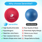 Serenilite 2 Ball Bundle Blue, Red, Stress Balls For Adults, Anxiety Relief Items, Grip Strength Trainer, Meditation Accessories