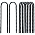 Gtongoko Trampolines Wind Stakes 8 Pack 12 Inch, Heavy Duty U Shaped Rebar Stake Ground Anchors Galvanized Steel Safety Trampoli