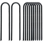 Gtongoko Trampolines Wind Stakes 8 Pack 12 Inch, Heavy Duty U Shaped Rebar Stake Ground Anchors Galvanized Steel Safety Trampoli