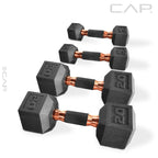 Cap Barbell 50 Lbs Coated Dumbbell Set With Copper Handles, 5Lbx2, 20Lbx2