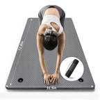 Lfs Large Yoga Mat - 72''X 31.5'' X 2/5 Inch, Extra Wide And Extra Thick Non Slip Exercise & Fitness Yoga Mat With Band And Yoga